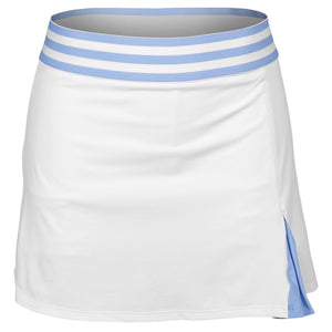 Sofibella Women's Spring Tide 14" Skort - White/Periwinkle Blue