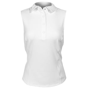 MPG Women's Club Sleeveless Polo - Brilliant White