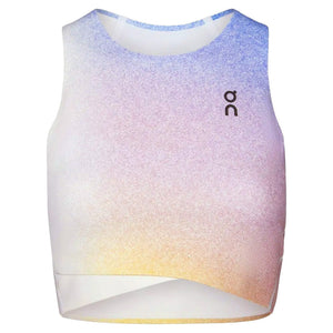 On Women's Court Crop Top - White/Indigo