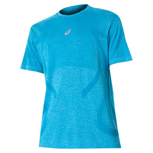 Asics Men's Road Seemless Short Sleeve Tee - Aegean Blue