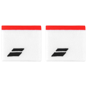 Babolat Logo Wristband - White/Strike Red