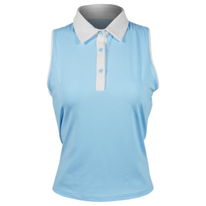 Sofibella Women's Fresh Air Sleeveless Polo - Cloud