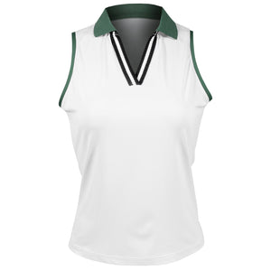 Sofibella Women's Fresh Air Sleeveless Polo - White
