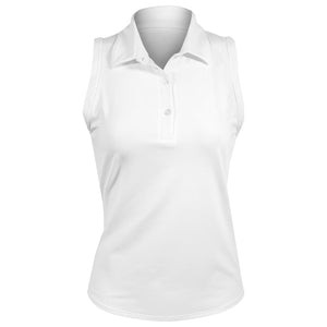 Sofibella Women's White Lotus Sleeveless Polo - White