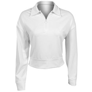 Sofibella Women's UV Staples 1/4 Pullover - White