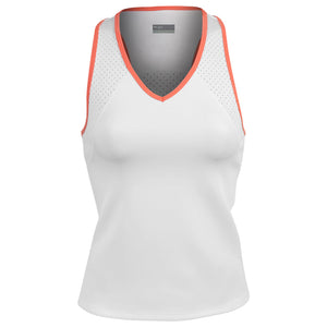 Lija Women's Club Edit Starter Tank - White/Coral Reef