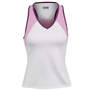 Lija Women's Born To Play Starter Tank - White/Peonies