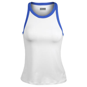 Lija Women's Court Crush Doubles Tank - White/Cobalt