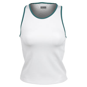 Lija Women's Match Point Champion Tank - White/Everglade