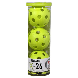 Franklin Pickleball X-26 Indoor 3 Pack - Lime Green