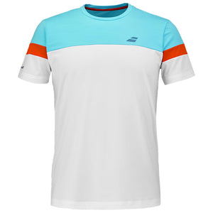Babolat Men's Performance Crew Neck Tee - White/Blue