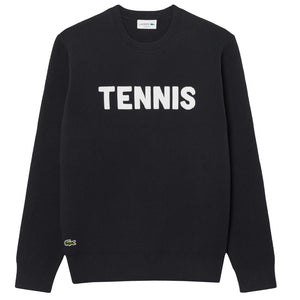 Lacoste Men's Jacquard Tennis Sweater - Black