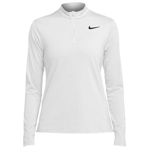 Nike Women's Victory UV 1/2 Long Sleeve Zip - White