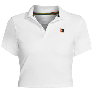 Nike Women's Heritage Cropped Polo - White