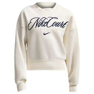 Nike Women's Court Crewneck Sweater - Sail/Midnight Navy