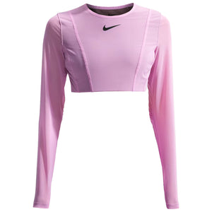 Nike Women's Slam RG Long Sleeve Crop Top - Light Magenta