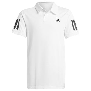 adidas Boys Club 3-Stripe Polo - White