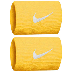 Nike Swoosh Premier Doublewide Wristbands 2 Pack - Saffron Quartz