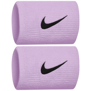 Nike Swoosh Premier Doublewide Wristbands 2 Pack - Violet Mist