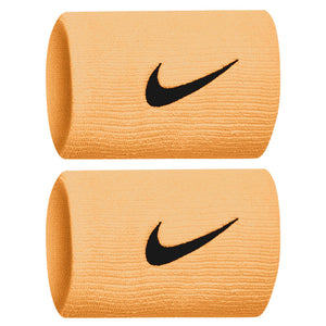 Nike Swoosh Premier Doublewide Wristbands 2 Pack - Tangerine Tint