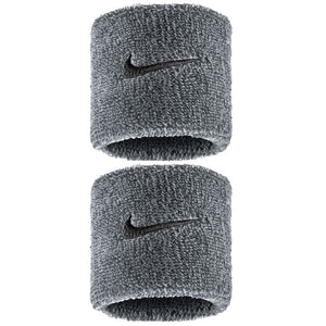 Nike Swoosh Classic Wristbands 2 Pack - Cool Grey/Black