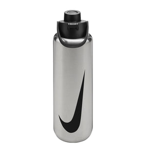 Nike Recharge Chug Stainless Steel Bottle 24oz - Brushed Stainless Steel/Black