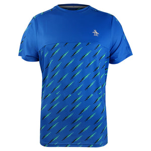 Penguin Men's Performance Ball Block Tee - Electric Blue Lemonade