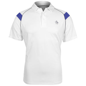 Penguin Men's Raglan Stripe Polo - Bright White