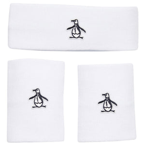 Penguin Wristband and Headband Set - Bright White