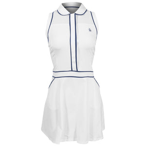 Penguin Women's Veronica Sleeveless Dress - Bright White/Black Iris