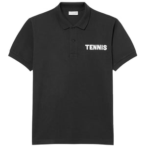 Lacoste Men's Printed Petit Pique Polo - Black