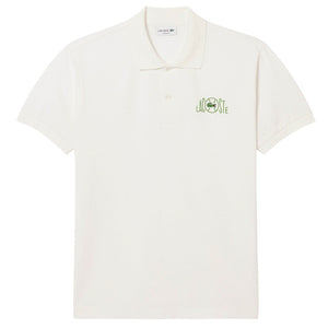 Lacoste Men's Graphic Branding Tennis Polo - White