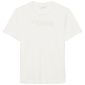 Lacoste Women's Embroidery Tennis Tee - White