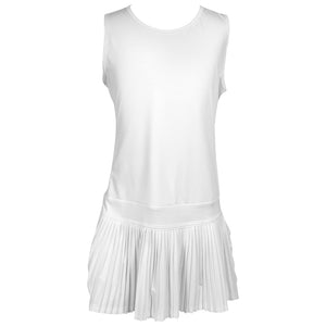 Fila Girls Pleated Bottom Tennis Dress - White