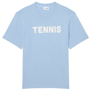 Lacoste Men's Printed Tennis Tee - Light Blue