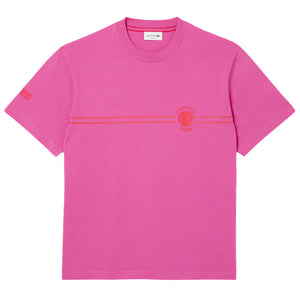 Lacoste Men's Paris Printed Tee - Pink
