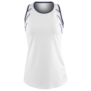Sofibella Women's Indigo Racerback Tank - White/Navy