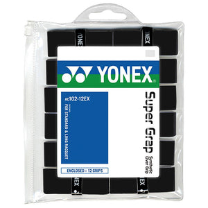 Yonex Super Grap Wet Overgrip - 12 Pack - Black