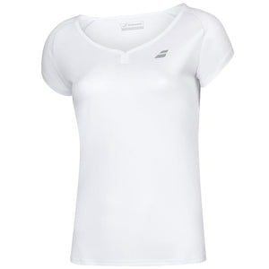 Babolat Girls Play Cap Sleeve Top - White