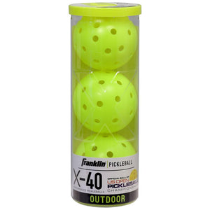 Franklin Pickleball X-40 Outdoor 3 Pack - Optic Yellow