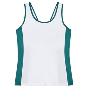 Fila Women's LA Finale V Back Tank - White/Deep Lake