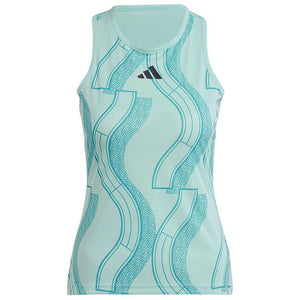 adidas Women's Club Graphic Tank - Semi Flash Aqua
