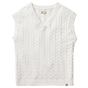 Fila Men's Baseline Cable Knit Vest - White