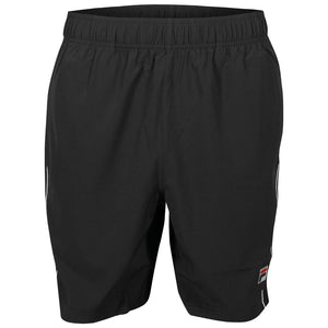 Fila Men's Pickleball Piped Stretch Woven Shorts - Black/White