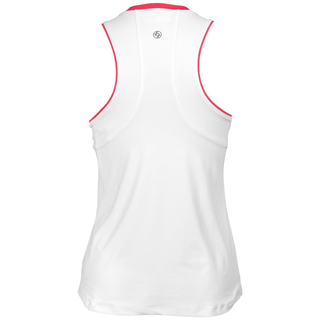 Lija Women's The One To Beat Gracey Tank - White/Raspberry