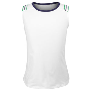 Sofibella Girls Green Spirit Baseline Tank - White