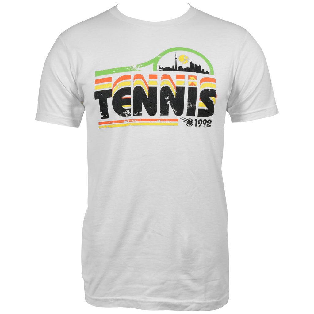 Merchant of Tennis Unisex Retro Racquet Tee - White