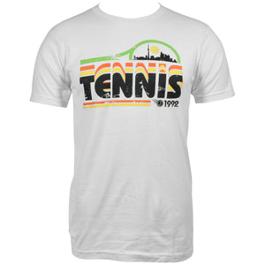 Merchant of Tennis Unisex Retro Racquet Tee - White