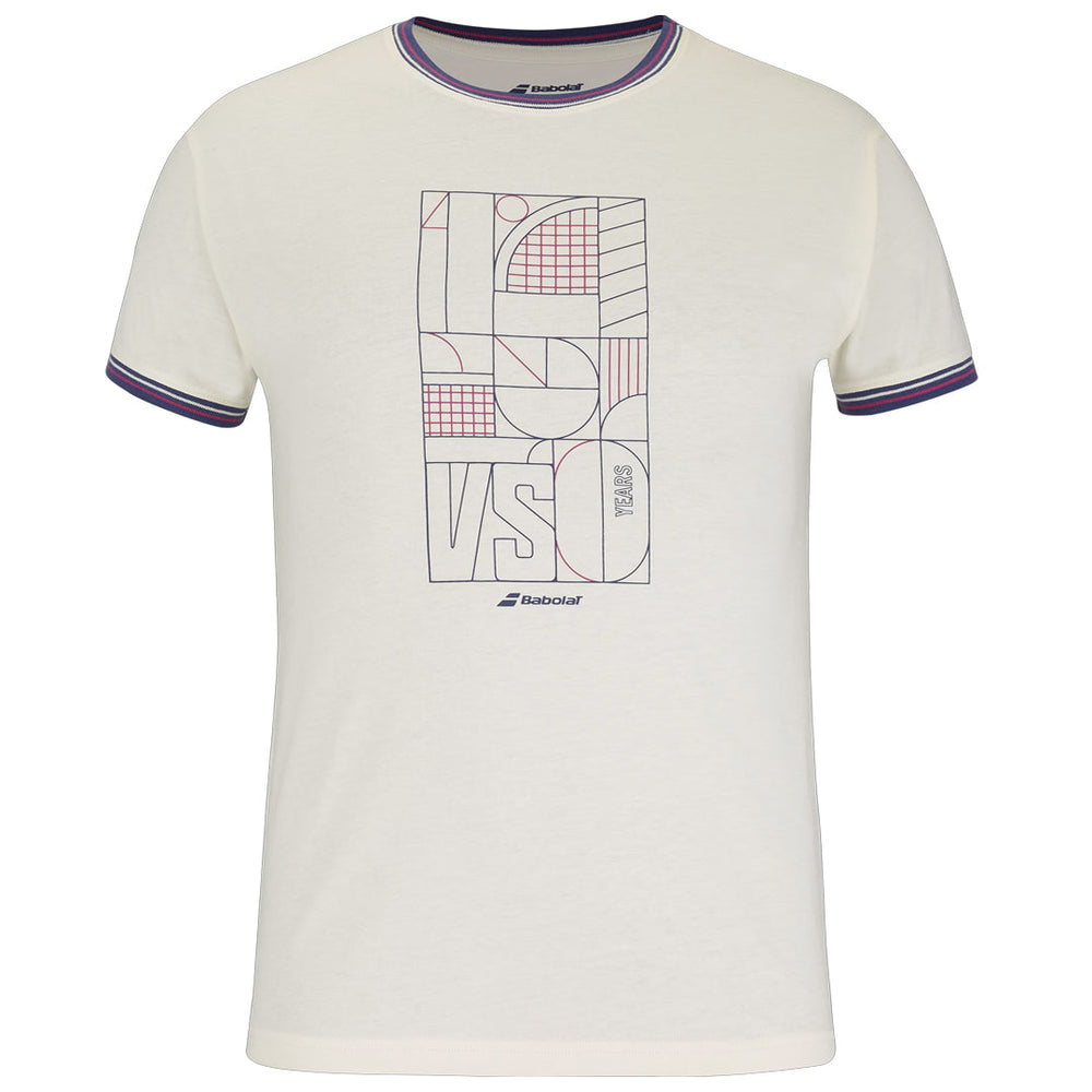 Babolat Men's 150 Years Cotton Tee - Cannoli Cream