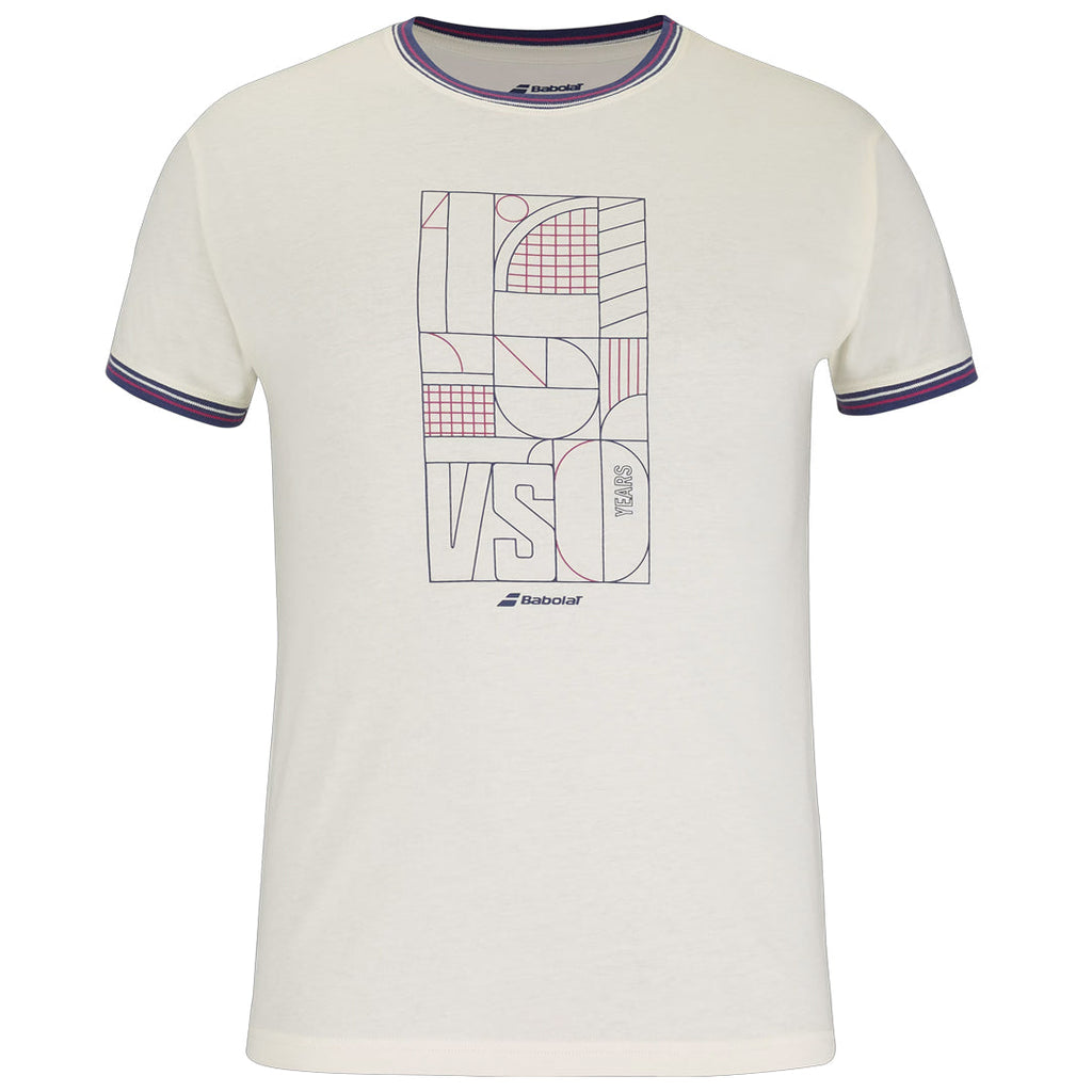 Babolat Men's 150 Years Cotton Tee - Cannoli Cream